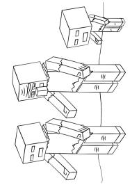 Rabbit minecraft Coloring Page | 1001coloring.com