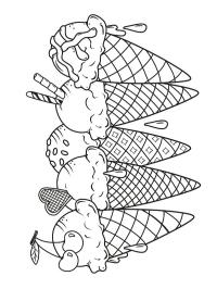 Coloring Pages Unicorn Ice Cream : Cute Unicorn With Ice Cream Cone