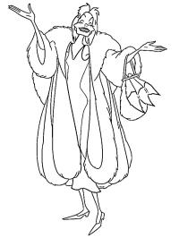 Cruella de Vil Coloring Page | 1001coloring.com