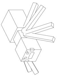 Rabbit minecraft Coloring Page | 1001coloring.com