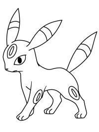 Umbreon Pokemon Coloring Page 1001coloring Com