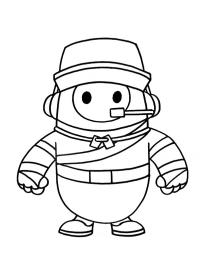 Pirate Skin Fall Guys Coloring Page | 1001coloring.com