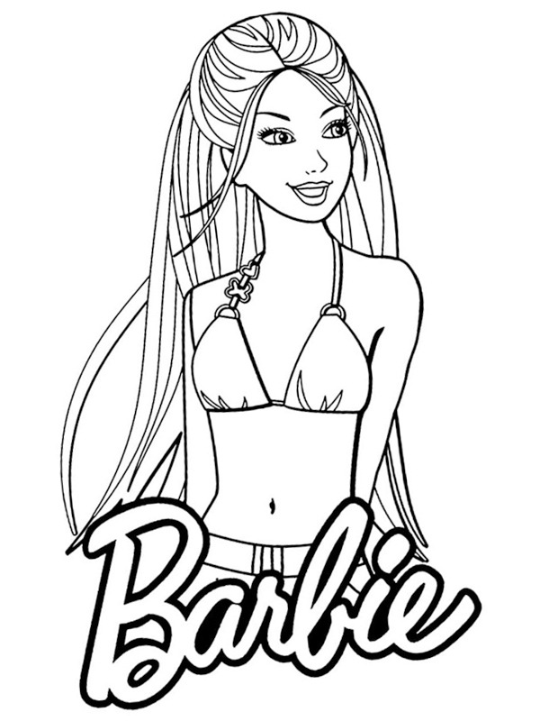 coloring page Barbie in her bikini coloring page Barbie in her bikini