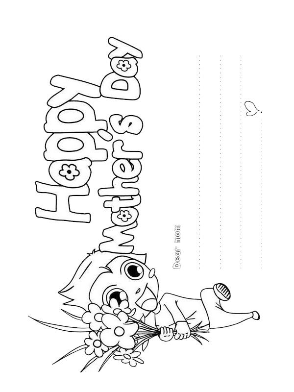 coloring page Happy mother's day coloring page Happy mother's day