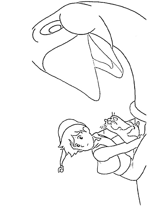 coloring page Nils Holgersson is flying coloring page Nils Holgersson is flying