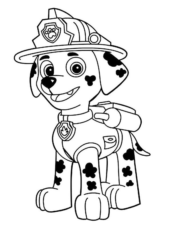 coloring page paw patrol marshall coloring page paw patrol marshall