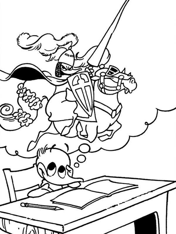 coloring page Alfred Jodocus Kwak at school coloring page Alfred Jodocus Kwak at school