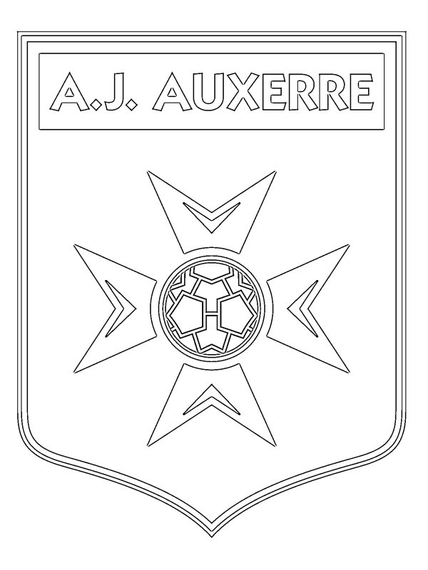 coloring page AJ Auxerre coloring page AJ Auxerre