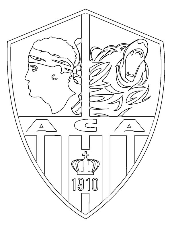 coloring page AC Ajaccio coloring page AC Ajaccio