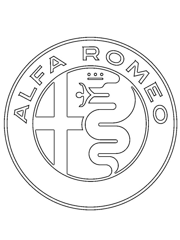 Alfa Romeo Logo Coloring Page 1001coloring Com