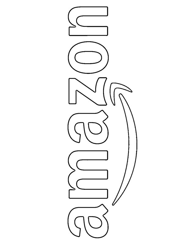 Amazon Logo Coloring Page 1001coloring Com
