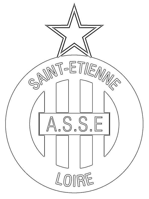 coloring page AS Saint-Étienne coloring page AS Saint-Étienne