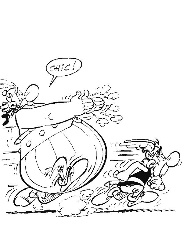 coloring page asterix and obelix run coloring page asterix and obelix run