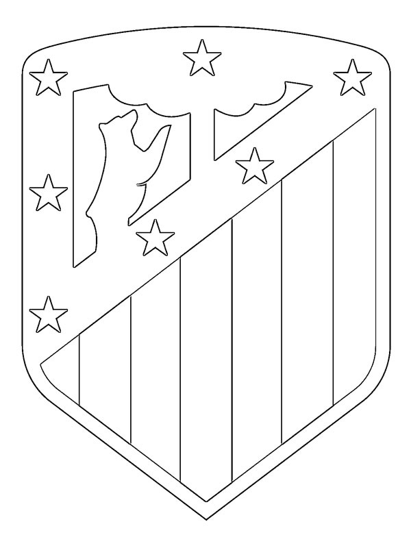 coloring page Atlético Madrid coloring page Atlético Madrid