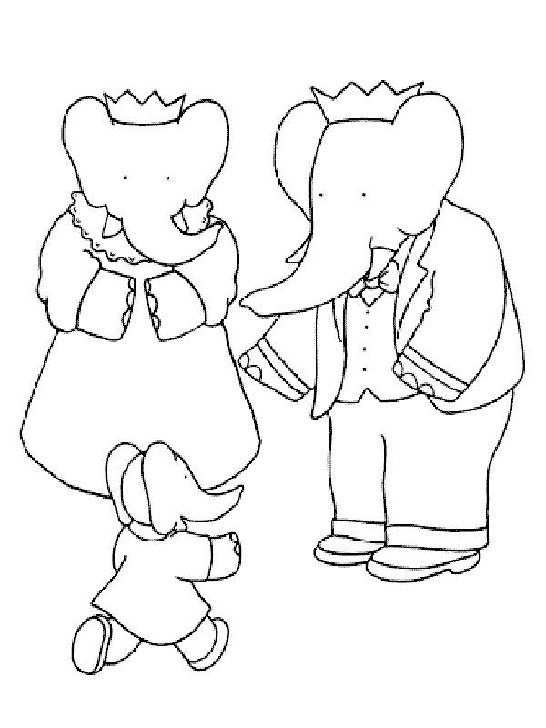 coloring page babar celeste and arthur coloring page babar celeste and arthur