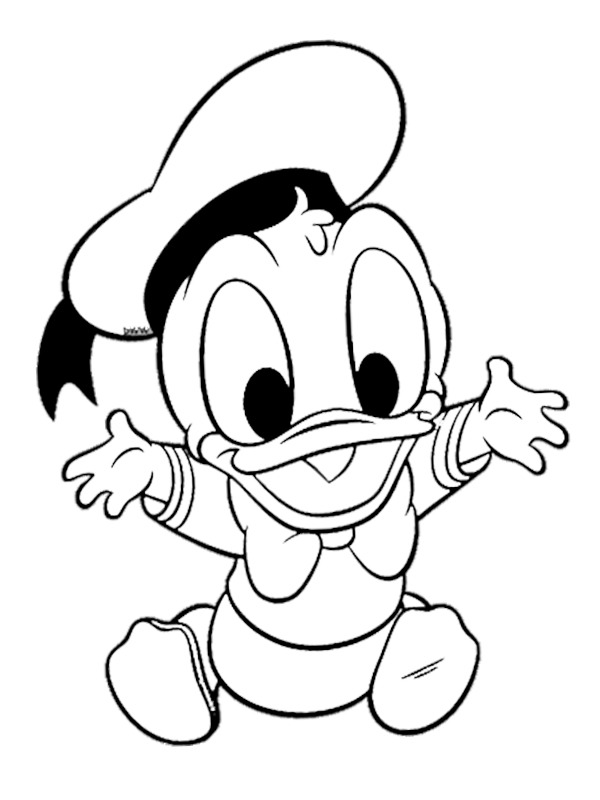 Baby Donald Duck Coloring Page 1001coloring Com