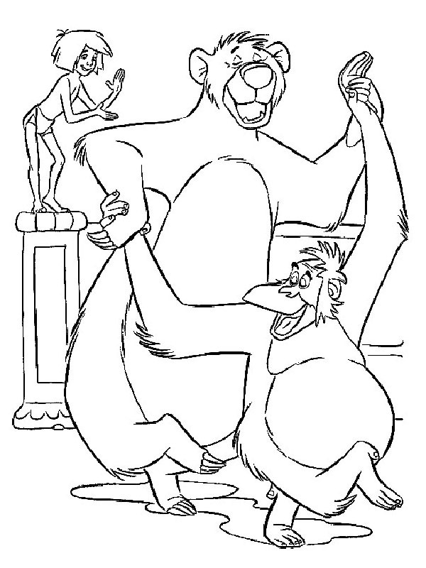 baloo the bear Colouring page
