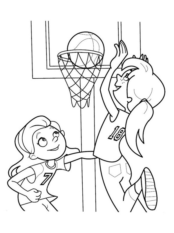 coloring page Playing basketball coloring page Playing basketball