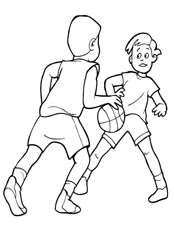 coloring page Basketball players coloring page Basketball players