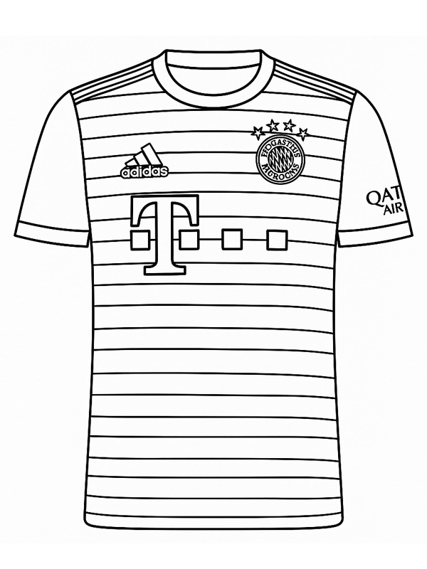 coloring page Bayern Munich jersey coloring page Bayern Munich jersey