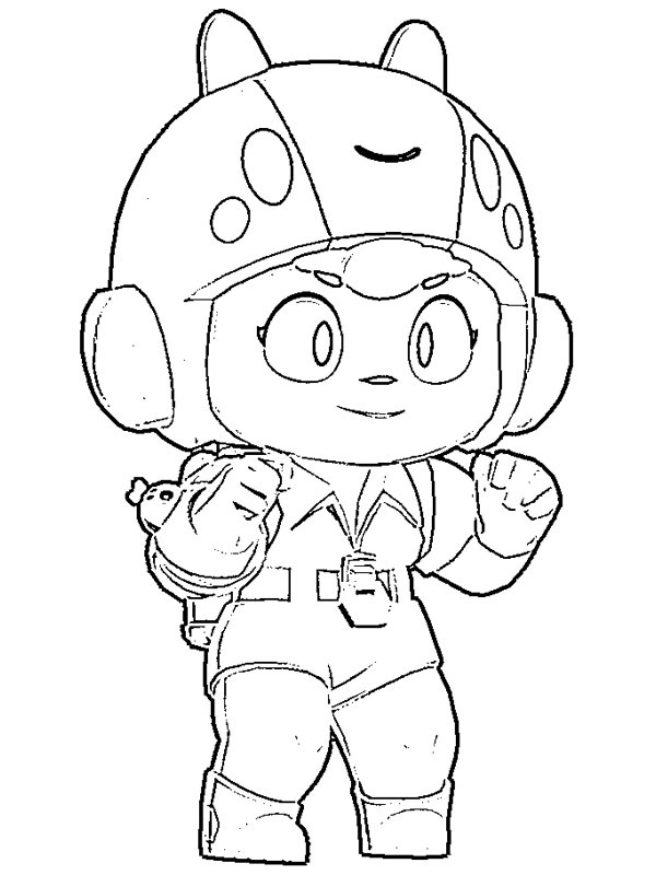 Bea Brawl Stars Coloring Page 1001coloring Com - brawl stars penny coloring pages