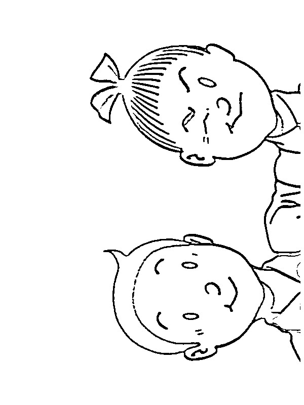 coloring page Faces of Spike and Suzy coloring page Faces of Spike and Suzy