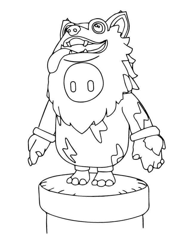 coloring page Big Bad Skin Fall Guys coloring page Big Bad Skin Fall Guys