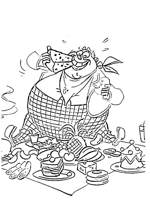 coloring page Billy Bunter eats coloring page Billy Bunter eats