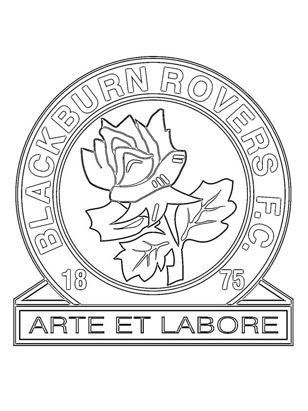 coloring page Blackburn Rovers FC coloring page Blackburn Rovers FC
