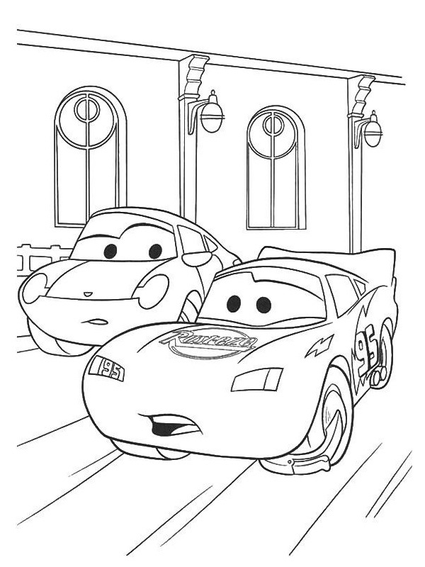 coloring page Lightning McQueen With Sally coloring page Lightning McQueen With Sally