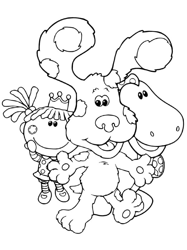 coloring page Blue and his friends coloring page Blue and his friends