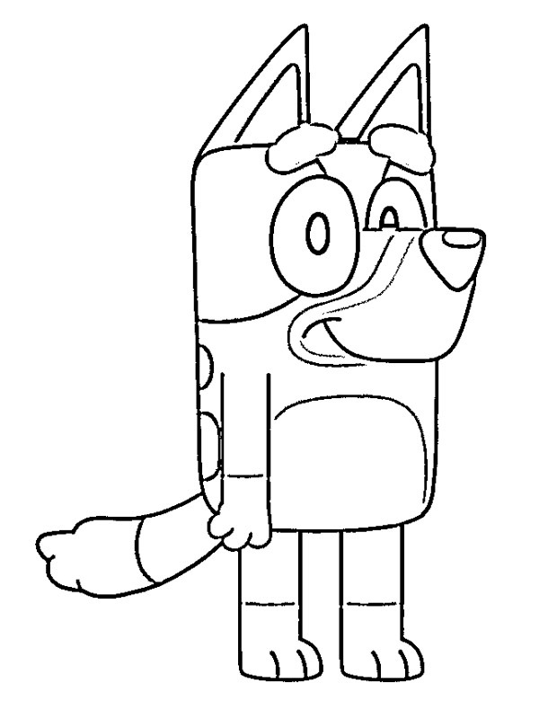 Bluey Heeler Coloring Page