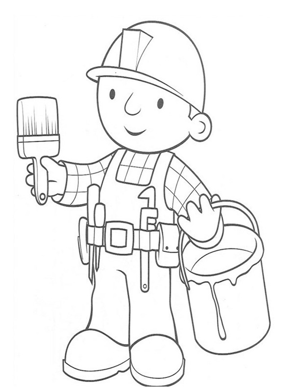 coloring page Bob the builder goes painting coloring page Bob the builder goes painting