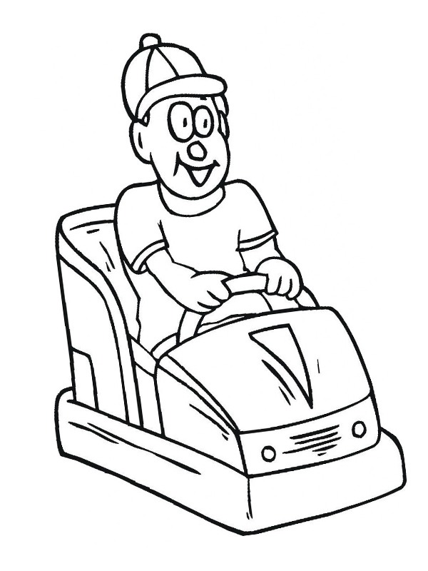 Download Bumper car color page | 1001coloring.com