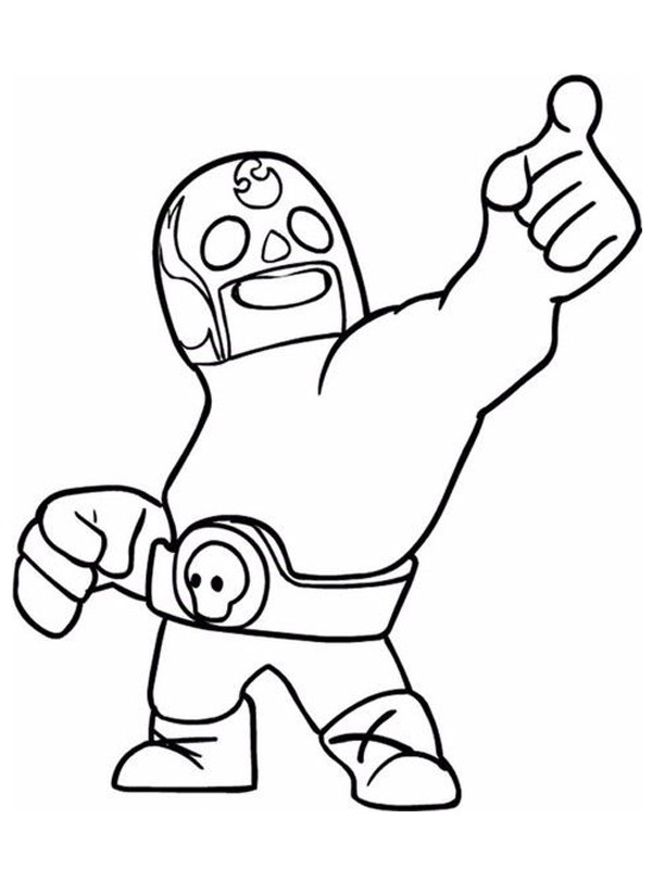 Brawl Stars El Primo Coloring Page 1001coloring Com - kleurplaat brawl stars max