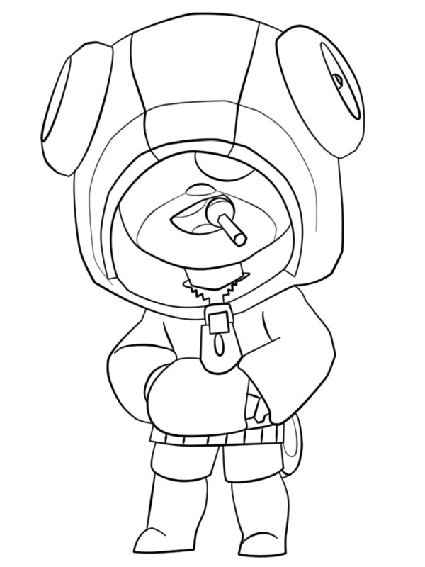 Brawl Stars Leon Coloring Page 1001coloring Com