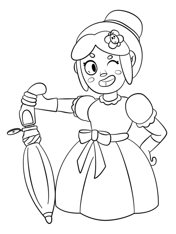 Brawl Stars Piper Coloring Page 1001coloring Com - mortis e piper brawl stars