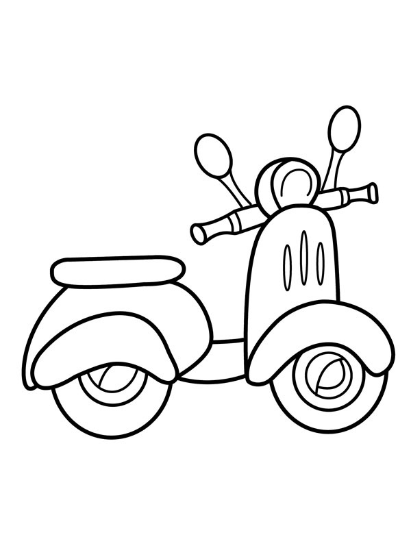 wallpapers Scooter Coloring Pages scooter coloring page 1001coloring com