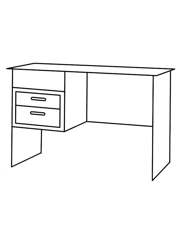 Desk Coloring Page 1001coloring Com