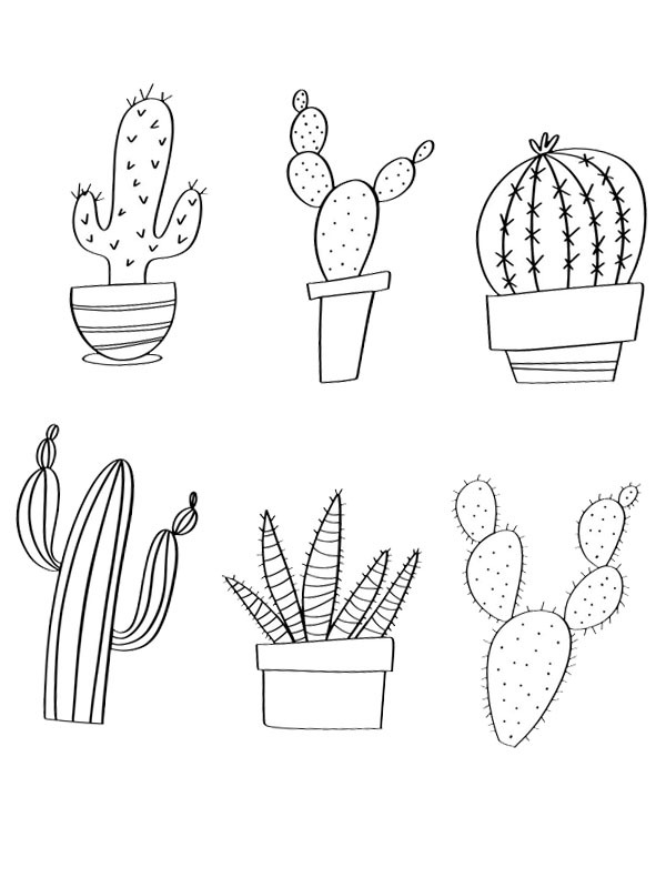 Cactus Coloring Page | 1001coloring.com