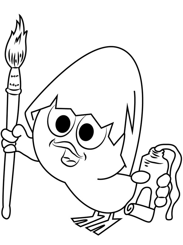 Calimero Paints Coloring Page 1001coloring Com Calimero Paints Coloring Page 1001coloring Com