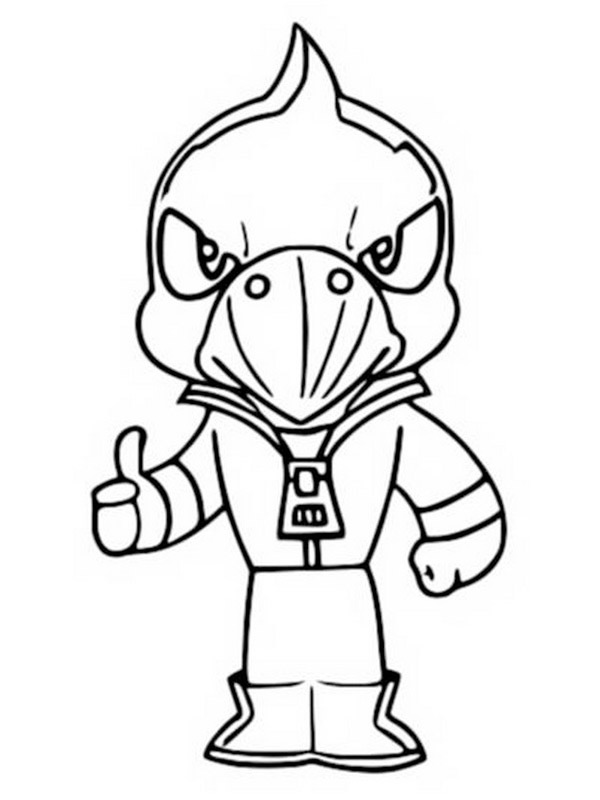 Brawl Stars Crow Coloring Page 1001coloring Com - crow brawl stars images