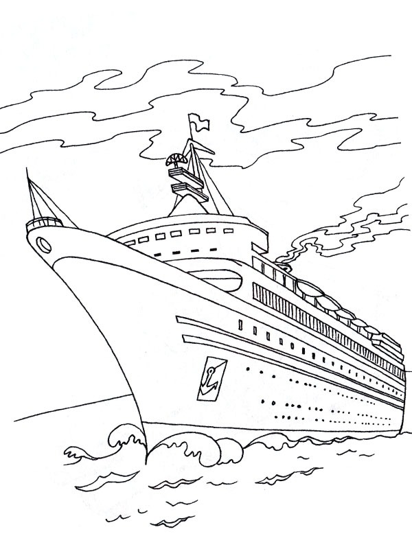 Cruise ship Coloring Page | 1001coloring.com