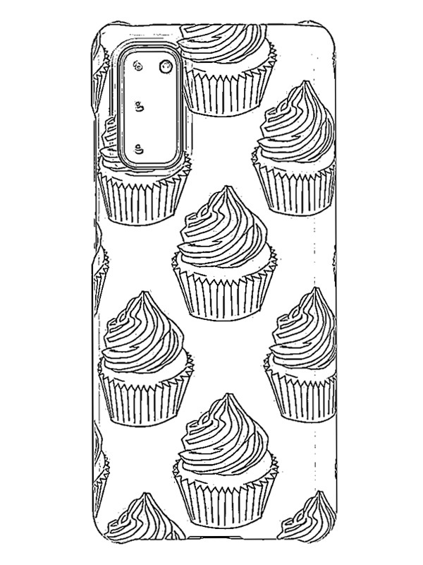 coloring page Cupcake Smartphone Case coloring page Cupcake Smartphone Case