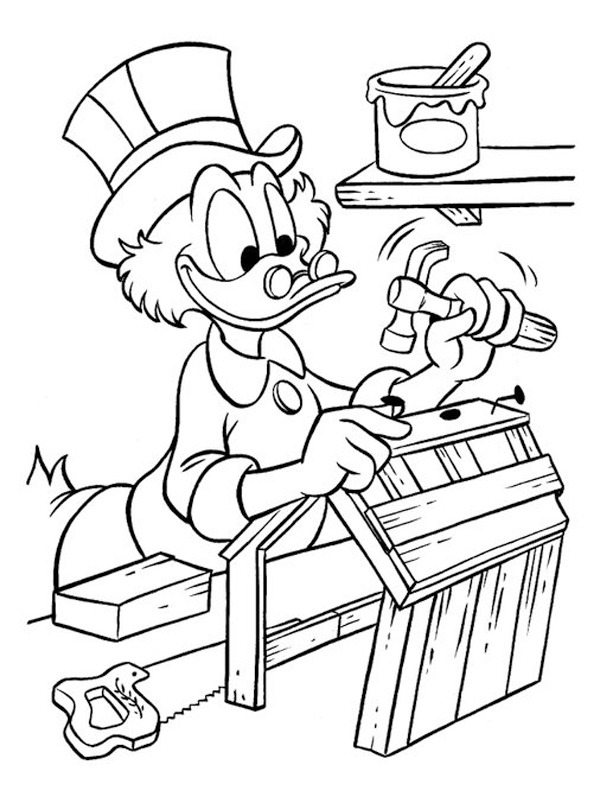 coloring page Scrooge McDuck building coloring page Scrooge McDuck building