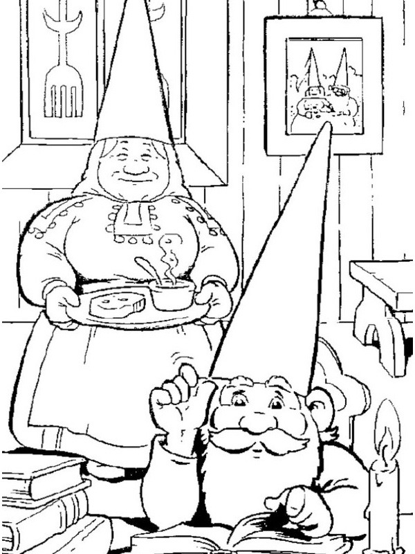 coloring page David the Gnome and lisa coloring page David the Gnome and lisa