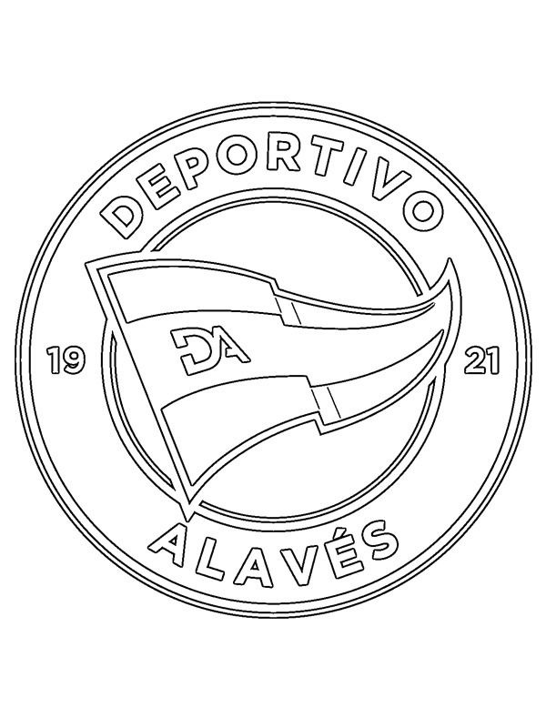 coloring page Deportivo Alavés coloring page Deportivo Alavés