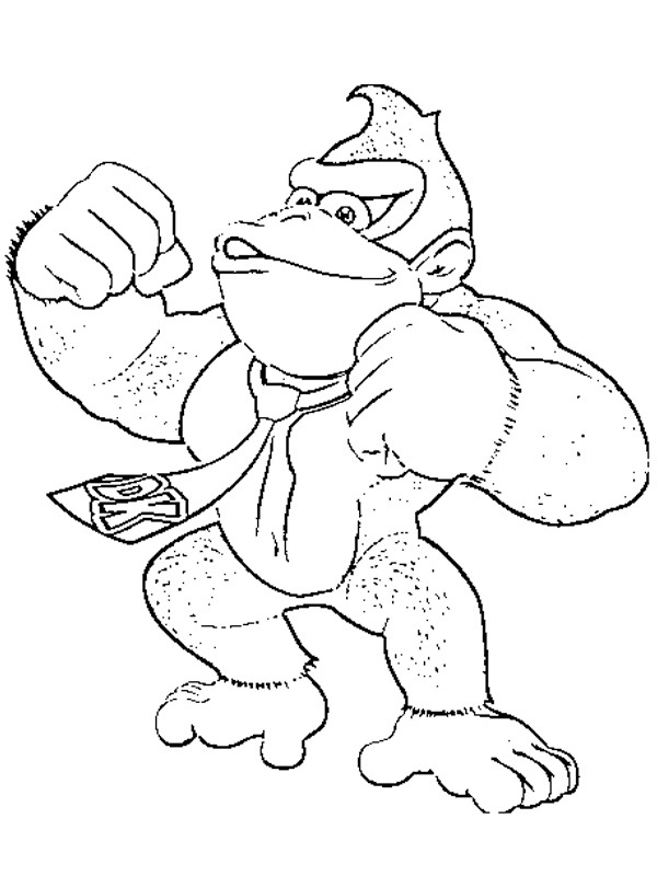 Donkey Kong Coloring Page 1001coloring Com