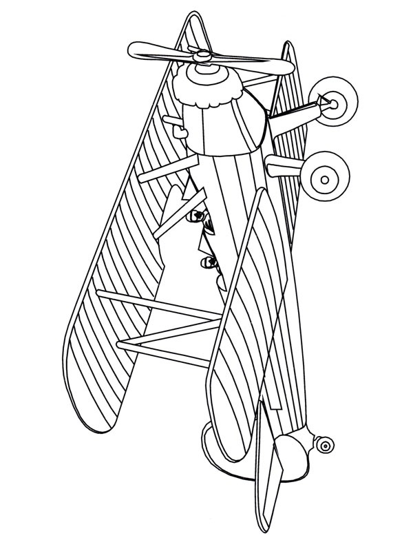coloring page Double-decker airplane coloring page Double-decker airplane