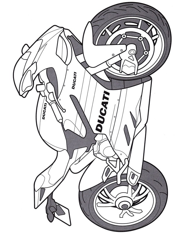 Ducati Panigale Coloring Page | 1001coloring.com